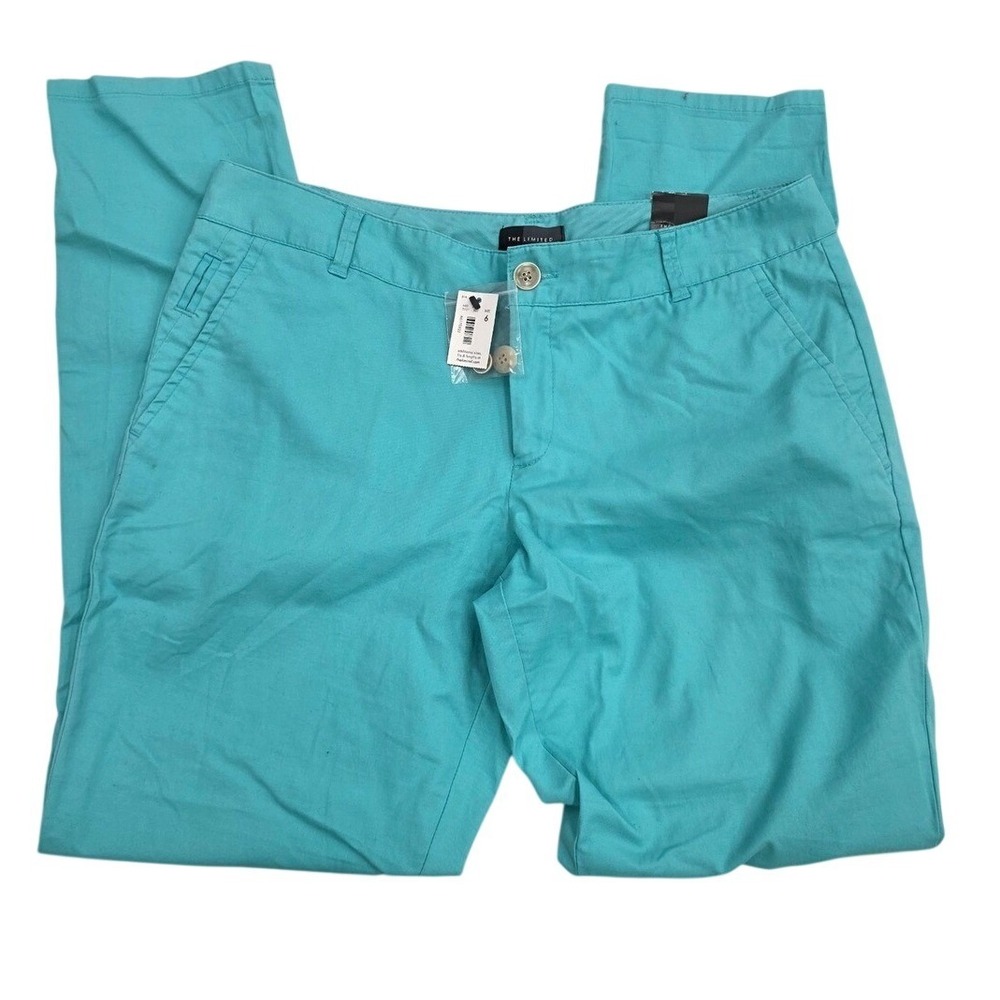 The Limited Drew Fit Teal Turquoise Chino Pants Women Size 6 New